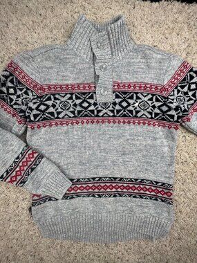 Staple World Renown Pigeon Brand Pullover Sweater Mens Size Small Gray Red Black